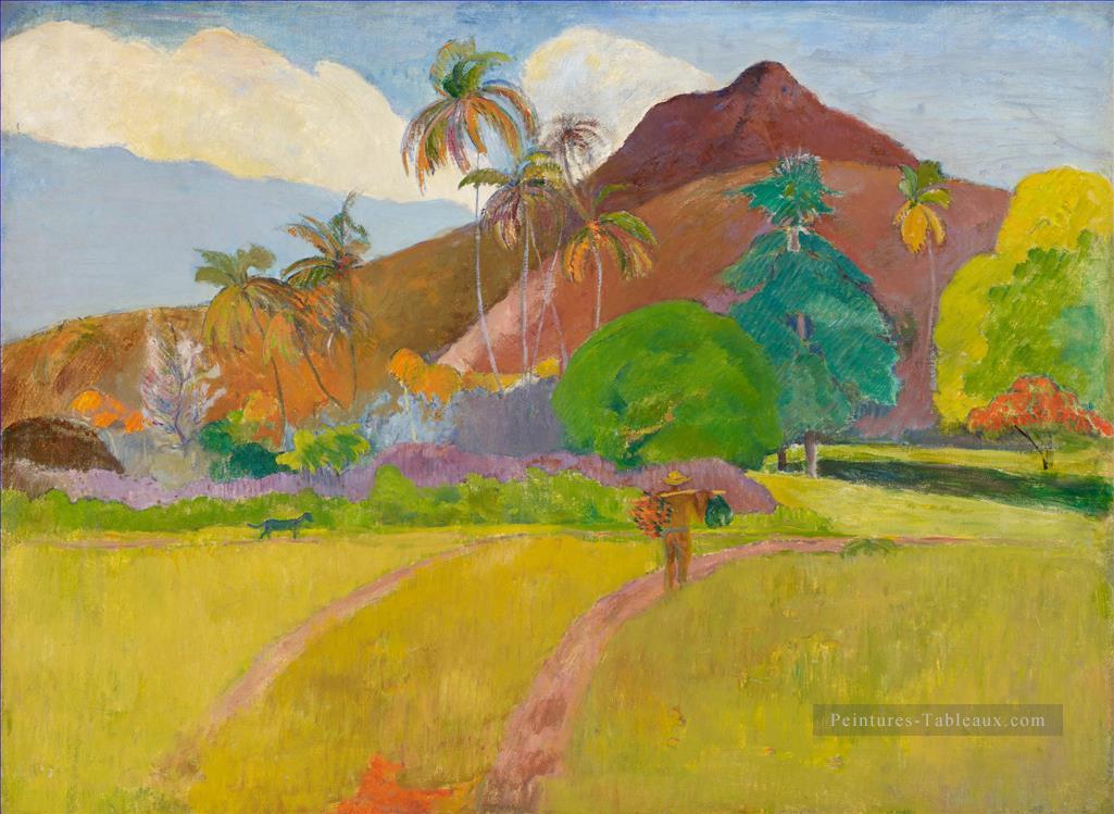 Paysage tahitien postimpressionnisme Primitivisme Paul Gauguin Peintures à l'huile
